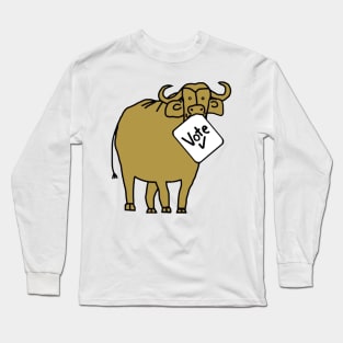 buffalo gold ox with vote sign shirt Long Sleeve T-Shirt